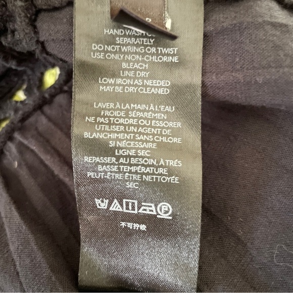 Anthropologie Ismene Jacquard cutout crochet lace Black Tiered Tunic Mini Dress - Picture 8 of 11